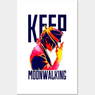 Keep Moonwalking - White Posters and Art